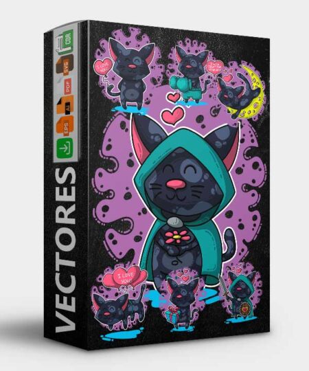 Vectores Gato Tierno No 1